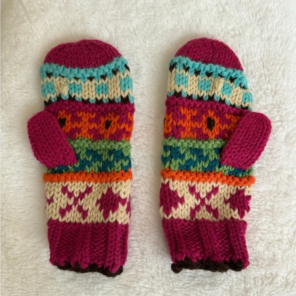 Girls Gap Knit Gloves Size S